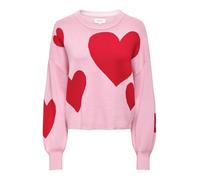 ONLY Pullover 'ONLMONTANA' rosa chiaro / rosso fuoco Donna ONLY S