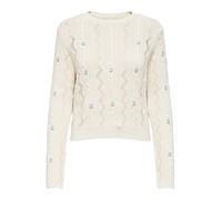 ONLY - Maglione con fiori ricamati blu chiaro 36
