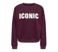 ONLY Pullover 'ONLSweat' bordeaux / bianco Donna - Abbigliamento - Pullover e cardigan - Pullover - Pullover lunghi ONLY M