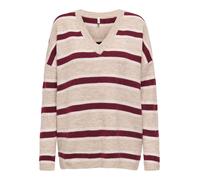 ONLY Pullover 'TALIO' beige / rosso vino / bianco Donna ONLY XS