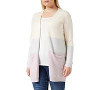 ONLY Queen L/S Long Cardigan Knt Noos Cardigan Donna, Beige (Ecru/Stripes/Jadelite/Wood Rose), X-Small