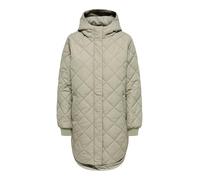 ONLY Quilted Hood Zip Coat Onljuliet Otw Noos-Cappotto Trapuntato con Cappuccio e Cerniera, Quercia, M Donna
