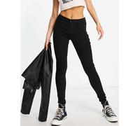 Only - Rain - Jeans skinny a vita medio alta neri-Nero XS L30
