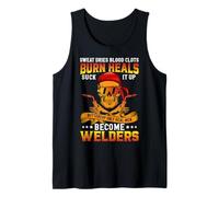 Only Real Men Become Welders Funny Welder Welding Canotta