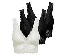 ONLY Reggiseno femminile ONLCHLOE, Confezione da 3 reggiseni (2 di colore nero, 1 bianco), M