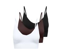 ONLY Reggiseno 'ONLVICKY' marrone scuro / nero / bianco Donna ONLY 80-90