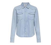 ONLY Shirt Onlcharlize LS DNM-Maglietta AKM Noos, Mix Blu Chiaro, M Donna