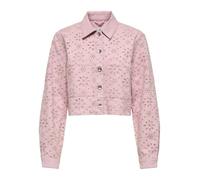 ONLY Short Crochet Jacket Onlelsa Otw-Giacca Corta all'Uncinetto, Lilla Burnished, S Donna