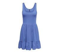 Only Short Dress Onlbloom Life S/L-Abito Corto Jrs, Blu Oltremare, XL Donna