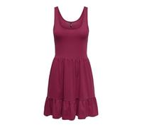 Only Short Dress Onlbloom Life S/L-Abito Corto Jrs, Sangria, M Donna