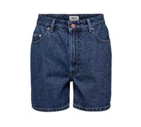 ONLY - Shorts in Denim con vita alta e vestibilità Mom - - Shorts - Donna - Blu - M