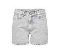ONLY Shorts Onlella MW-Pantaloncini Tai DNM, Denim Grigio Chiaro, M Donna