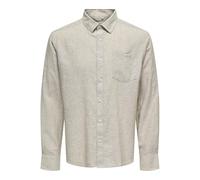 ONLY & SONS 1pkt Linenblend Onscaiden Life Rgls-Occhiali da Sole, 1 Pezzo, Motivo: Noos, Cincillà, XS Uomo