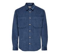 ONLY & SONS 2pkt Washd Cord LS Shirt Onsalp RLX-Maglietta a Coste lavate, 2 Pezzi, Colore: Noos, Vendimia Índigo, XL Uomo