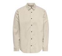 ONLY & SONS Camicia a Maniche Lunghe Uomo, Rivestimento Argento., L