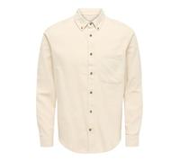 Only & Sons Camicia a maniche lunghe Onsgudmund Noos Slim 1 taschino Rivestimento argento Uomo M