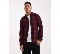 Only & Sons - Camicia a quadri rossa e nera-Multicolore L