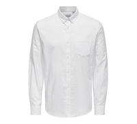 ONLY & SONS onsALVARO LS Oxford Shirt Noos Camicia Formale, Bianco (White White), X-Large Uomo