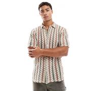 ONLY & SONS - Camicia beige e salvia all'uncinetto-Neutro L