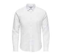 ONLY & SONS Camicia da Uomo ONSCAIDEN, Bianco, L