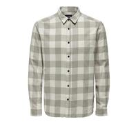 Only & Sons Camicia 'Gudmund' talpa / bianco lana, Taglia XL