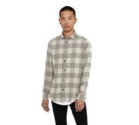 Only & Sons Camicia 'Gudmund' talpa / bianco lana, Taglia S