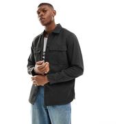 ONLY & SONS - Camicia giacca effetto lana color antracite-Nero XS
