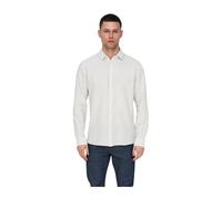 ONLY & SONS - Camicia in lino a righe Caiden - - Shirts - Uomo - Beige - L