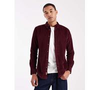 ONLY & SONS - Camicia in tessuto a coste bordeaux-Rosso XL