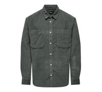 ONLY & SONS Onsalp RLX 2pkt Washd Cord LS Shirt Noos Camicia Casual, Castor Gray, XL Uomo