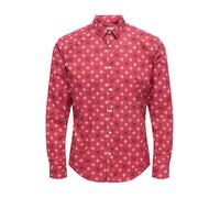 Only & Sons Camicia 'ONSElf Xmas' mirtillo / nero / bianco Uomo Only & Sons S