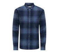 ONLY & SONS LS Checked Shirt Onsgudmund-Maglietta a Quadretti Noos, Blazer Blu Marine, M Uomo