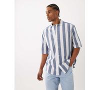 ONLY & SONS - Camicia oversize in cotone blu a righe S