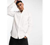 Only & Sons - Camicia Oxford slim bianca con bottoni-Bianco M
