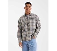ONLY & SONS - Camicia squadrata a maniche lunghe grigio scuro XL