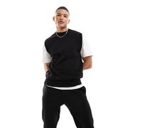 Only & Sons - Canotta in maglia oversize nera-Nero 3XL