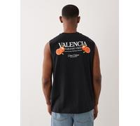 Only & Sons - Canotta oversize nera con stampa “Valencia” sul retro-Nero L