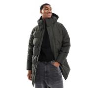 Only & Sons - Cappotto lungo trapuntato verde scuro con cappuccio XS