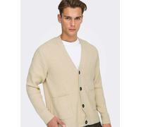 ONLY & SONS - Cardigan color avena-Neutro XL