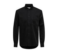 ONLY & SONS - Classic Long Sleeve Cotton Shirt - -Shirts -Uomo -Nero -S