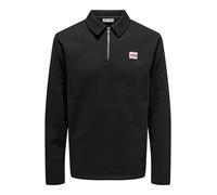 ONLY & SONS Onsdawson Reg - Felpa con Mezza Zip, Nero, XL