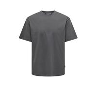 ONLY & SONS Fred Relaxed - Maglietta a Maniche Corte, Gessato Grigio, L
