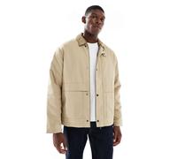 ONLY & SONS - Giacca coach imbottita beige con colletto a coste-Neutro M