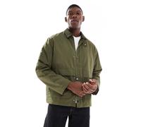 ONLY & SONS - Giacca coach imbottita verde scuro con colletto a coste XS