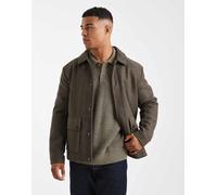 ONLY & SONS - Giacca corta effetto lana color verde-marrone scuro con tasche L