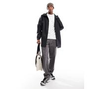 Only & Sons - Giacca impermeabile nera con cappuccio-Nero XS