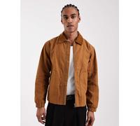 ONLY & SONS - Giacca pesante color cuoio scuro con colletto in tessuto a coste-Marrone S