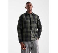 ONLY & SONS - Giacca trapuntata verde e nera a quadri XS