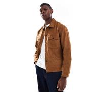 ONLY & SONS - Giacca trucker in camoscio sintetico color cuoio-Neutro L