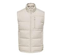ONLY & SONS - Gilet tecnico beige imbottito-Bianco 2XL